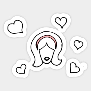 Heart Lady Sticker